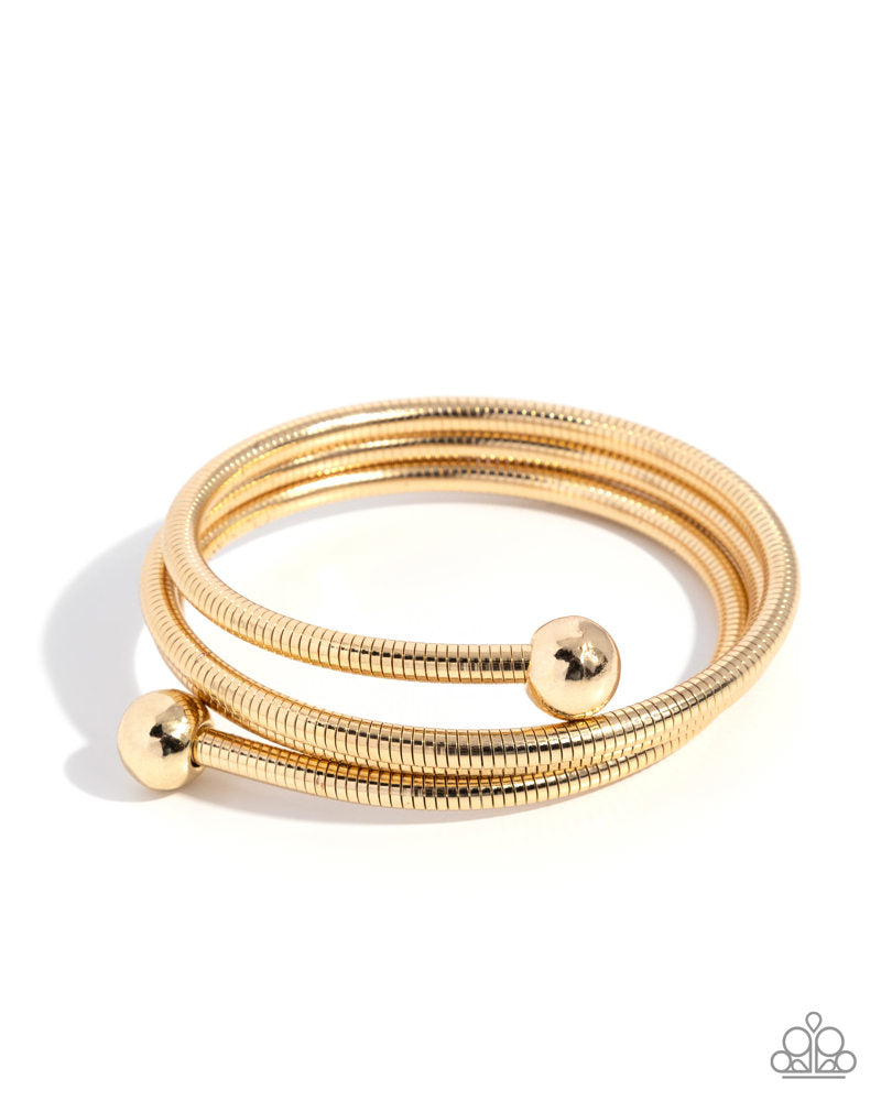 Calmly Coiled - Gold Bracelet