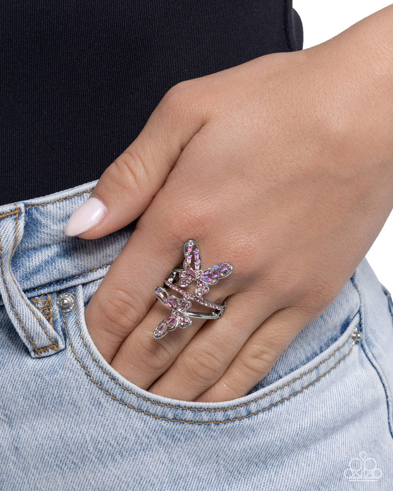 Fluttering Flamenco - Pink Ring