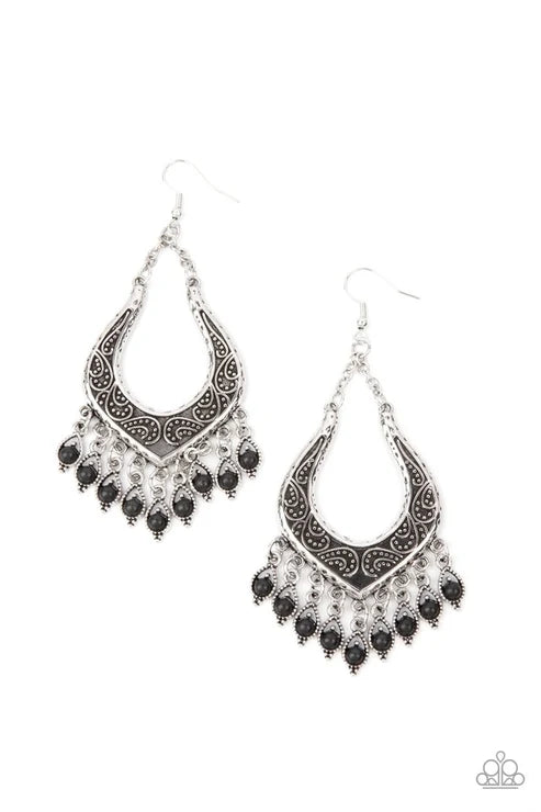 Sahara Fiesta - Black Earrings