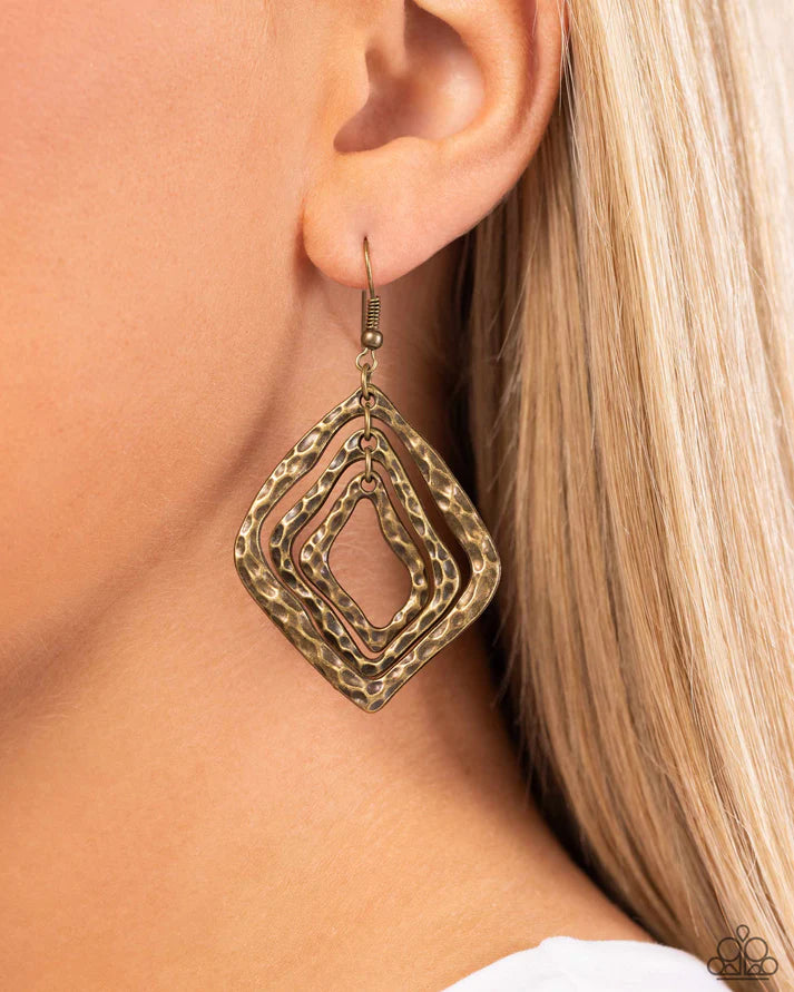 Primitive Performance - Brass Earrings