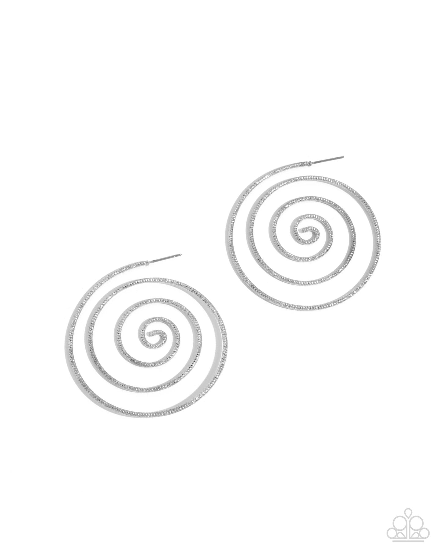 Seize the Spiral - Silver Hoop Earrings