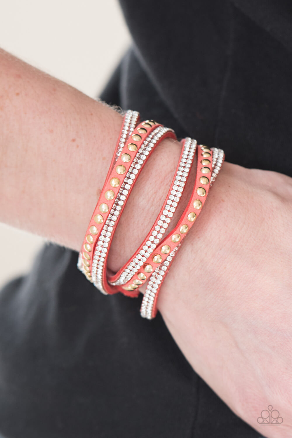 I BOLD You So! - Orange Snap Double Wrap Bracelet - Princess Glam Shop