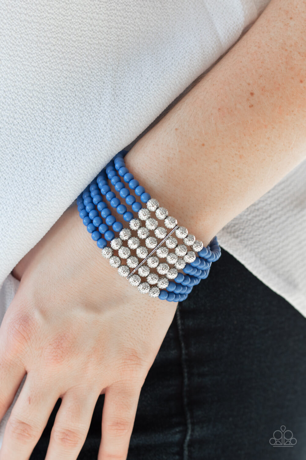 LAYER It On Thick - Blue Bracelet - Princess Glam Shop