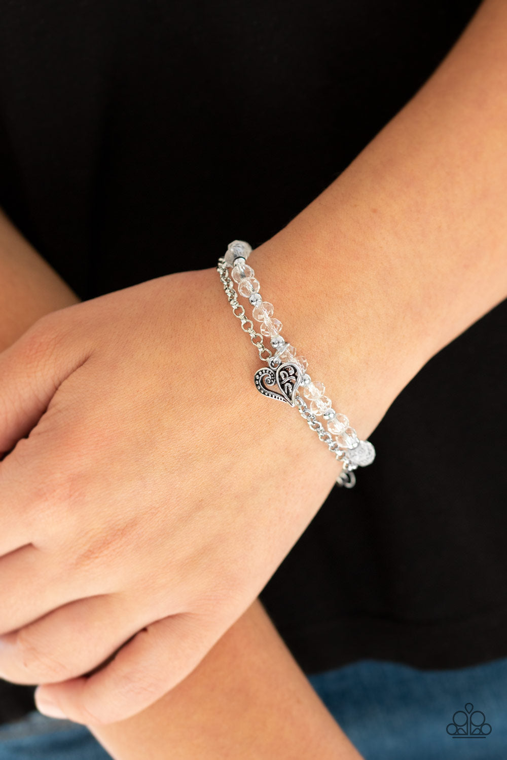 Rare Romance - White Bracelet - Princess Glam Shop