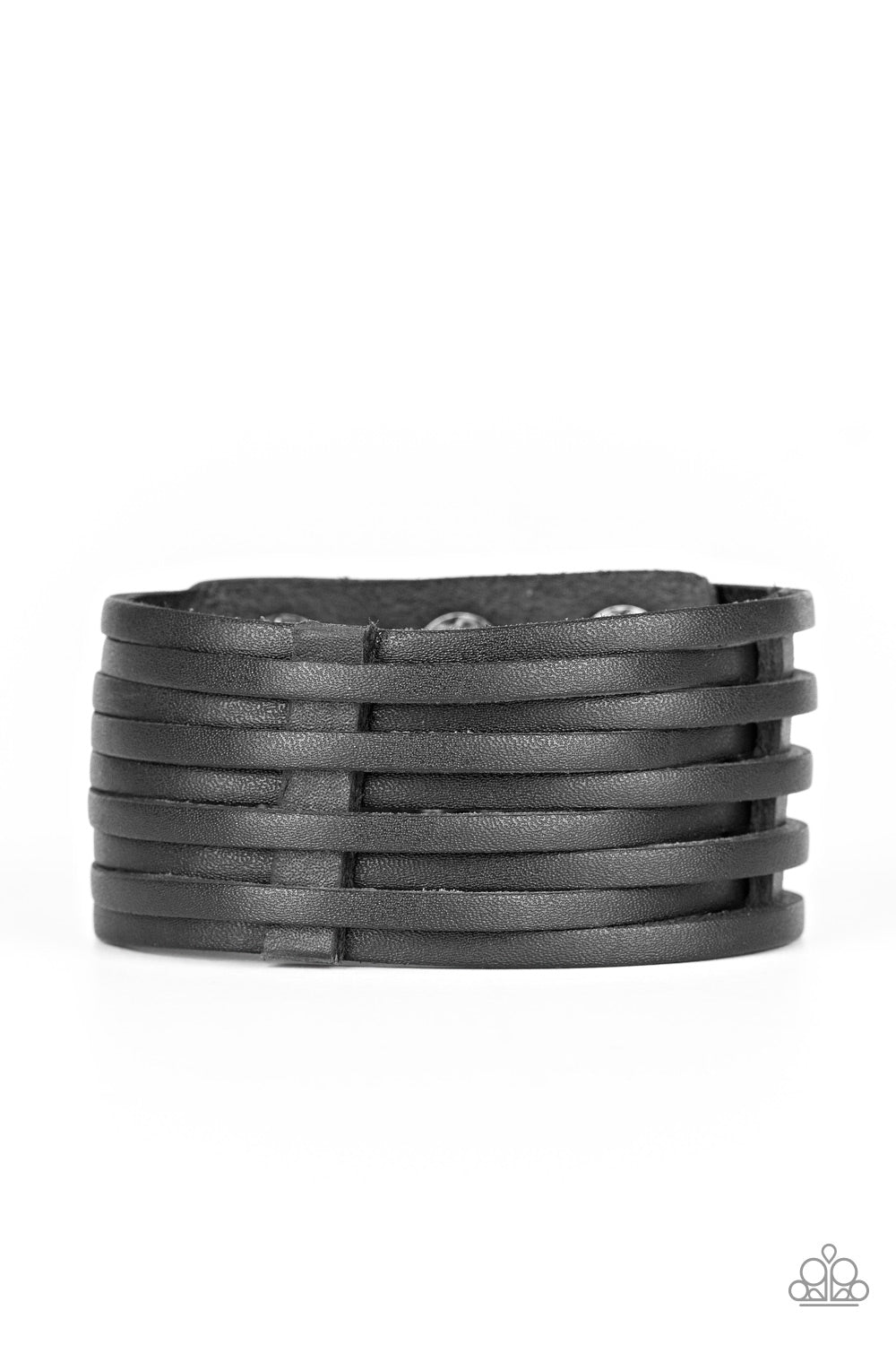 The Starting Lineup - Black Leather Men's Bracelets - Princess Glam Shop