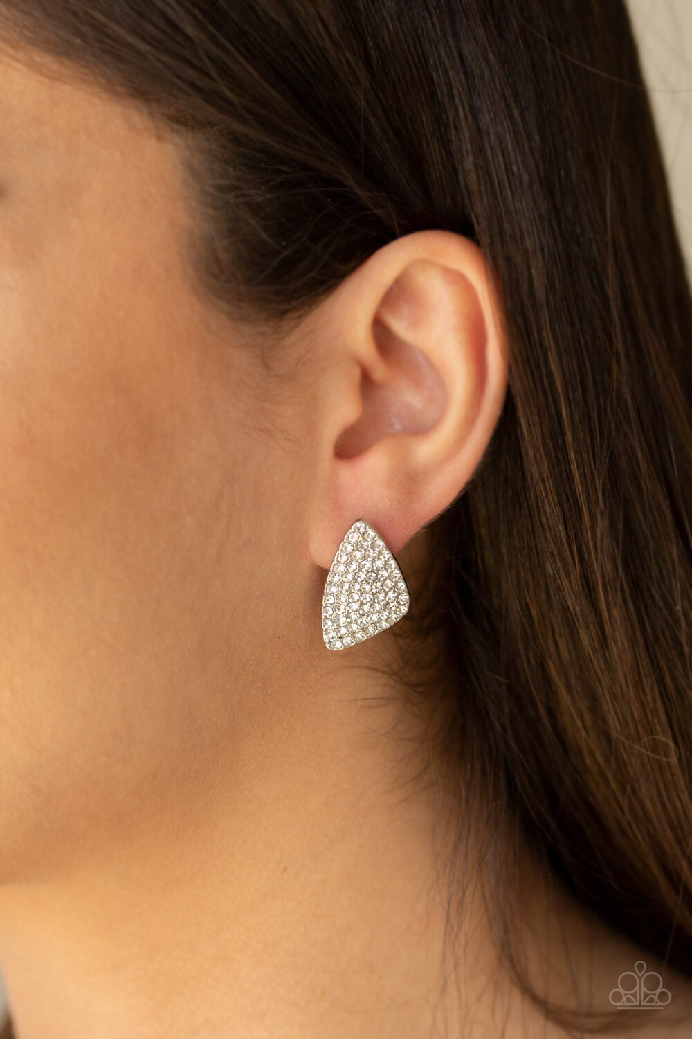 Supreme Sheen - White Earrings - Princess Glam Shop