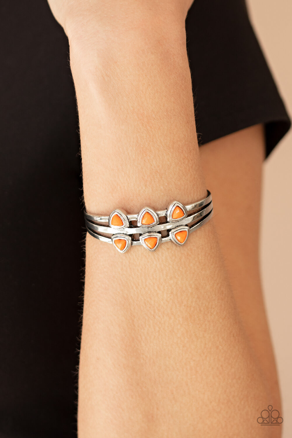 Tribal Triad - Orange Bracelet - Princess Glam Shop