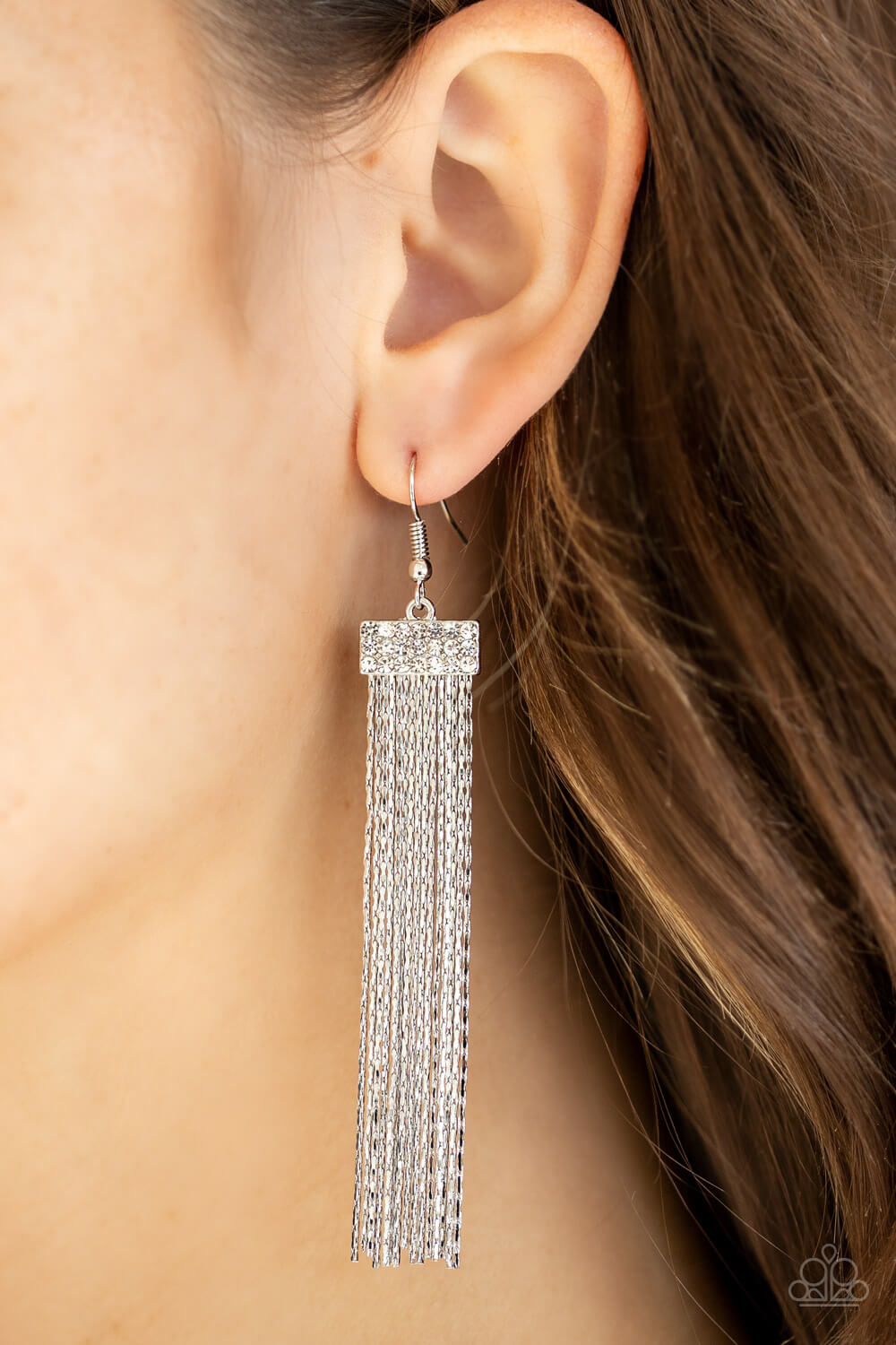 Twinkling Tapestry - White Earrings - Princess Glam Shop