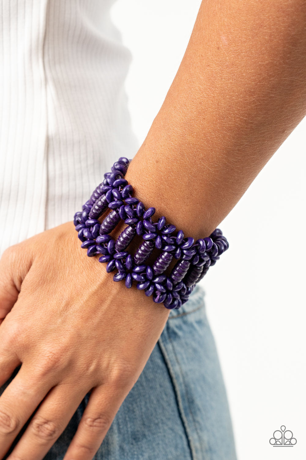 Fiji Flavor - Purple Wood Bracelet - Princess Glam Shop