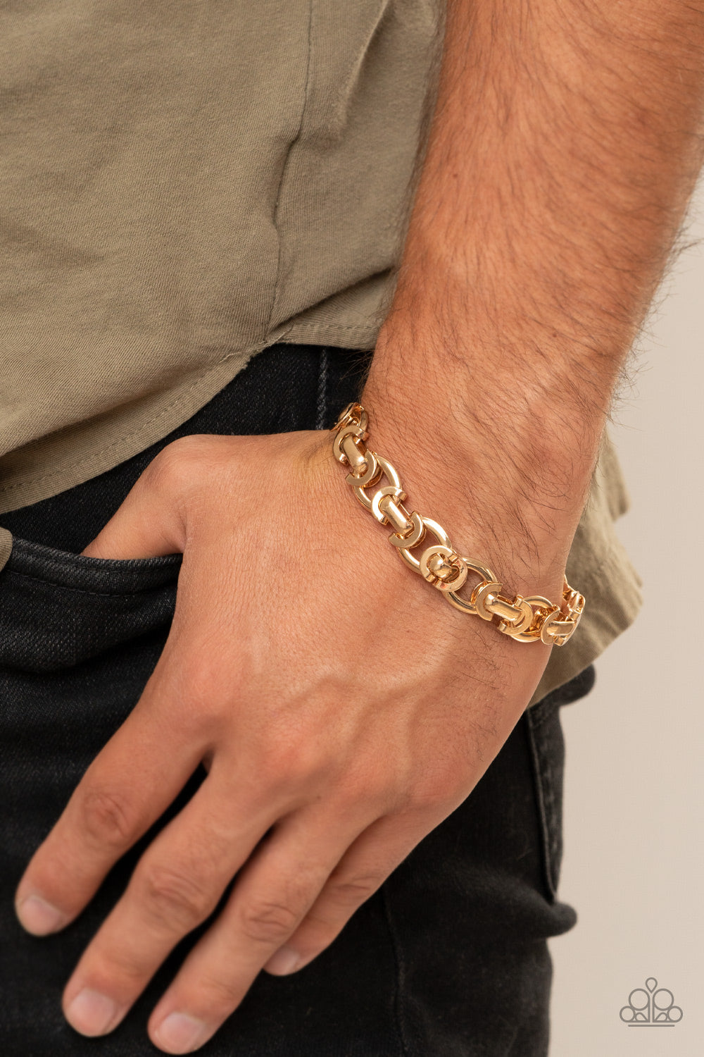 Advisory Warning - Gold Men's Bracelet - Princess Glam Shop