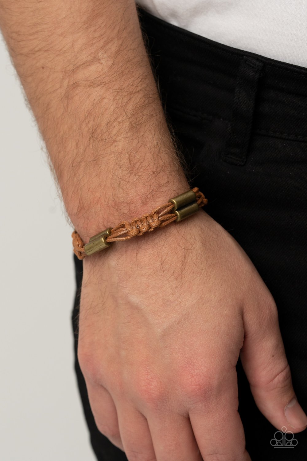 Offshore Drifter - Brown Men's Necklace & Always Adrift - Brown Urban Bracelet Combo - Princess Glam Shop
