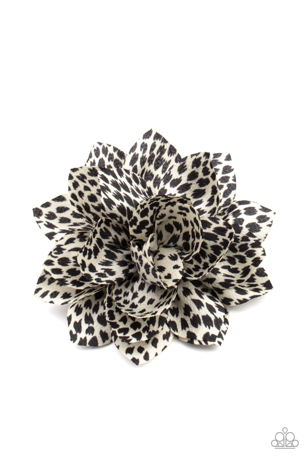 Deep In The Jungle - White & Black Hair Bow - Princess Glam Shop