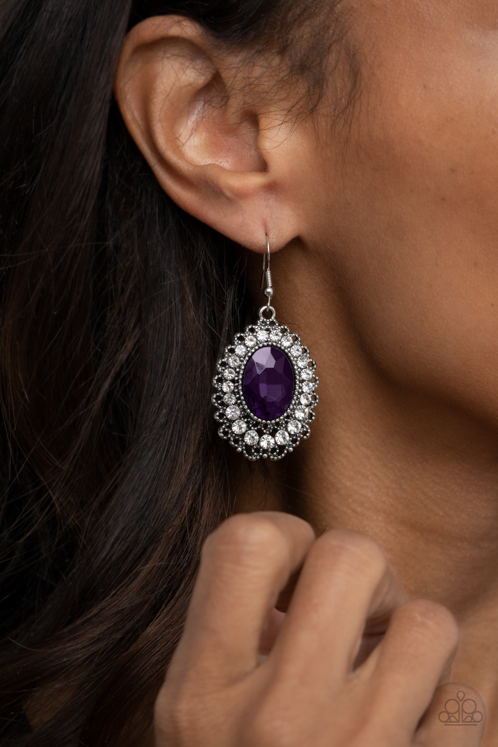 Glacial Gardens - Purple Earrings - Princess Glam Shop