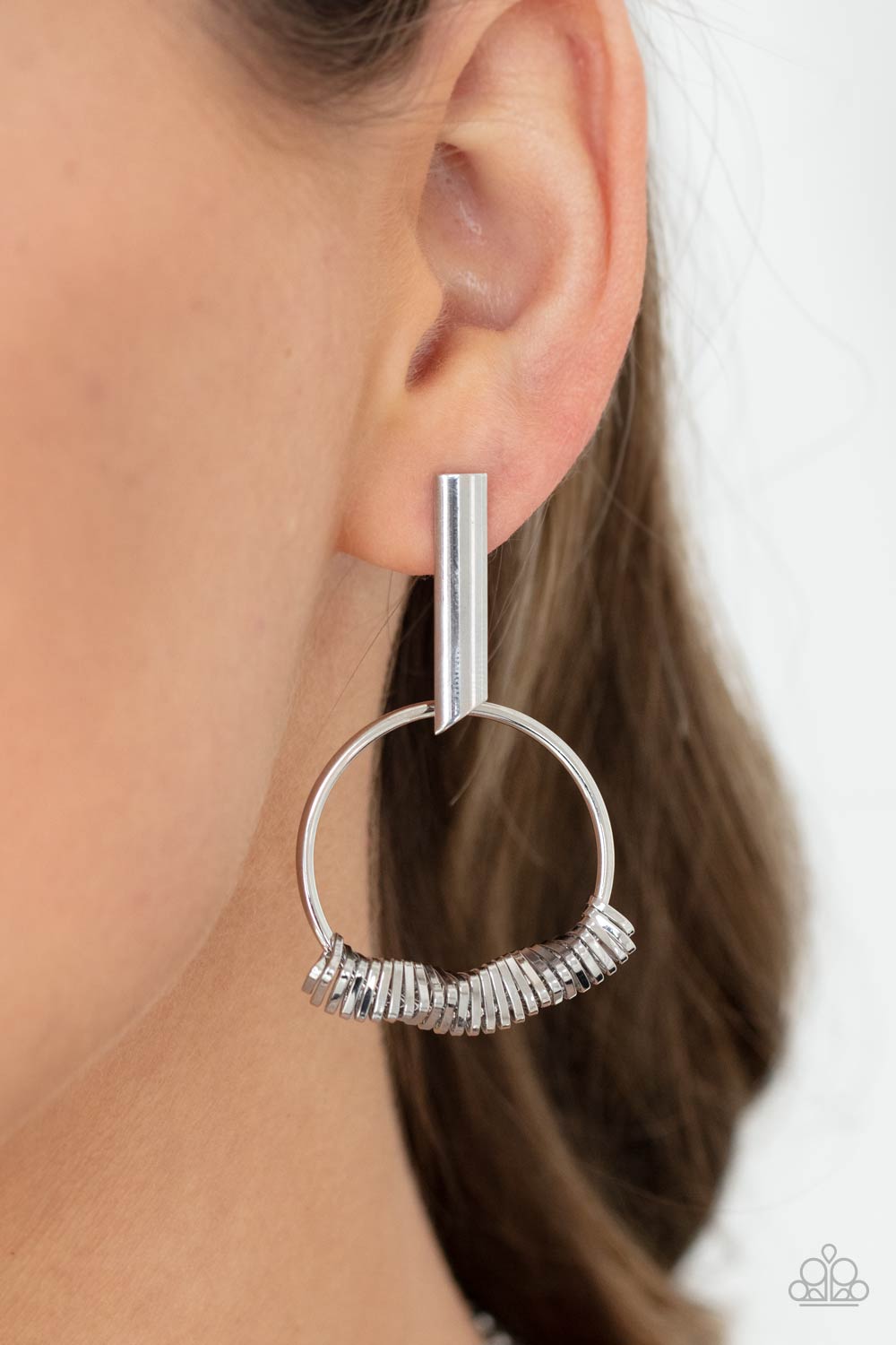 Set Into Motion - Silver Earrings - Princess Glam Shop