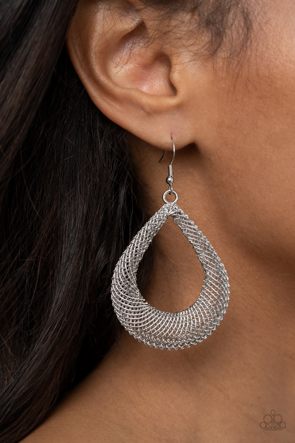 A Hot MESH - Silver Earrings - Princess Glam Shop