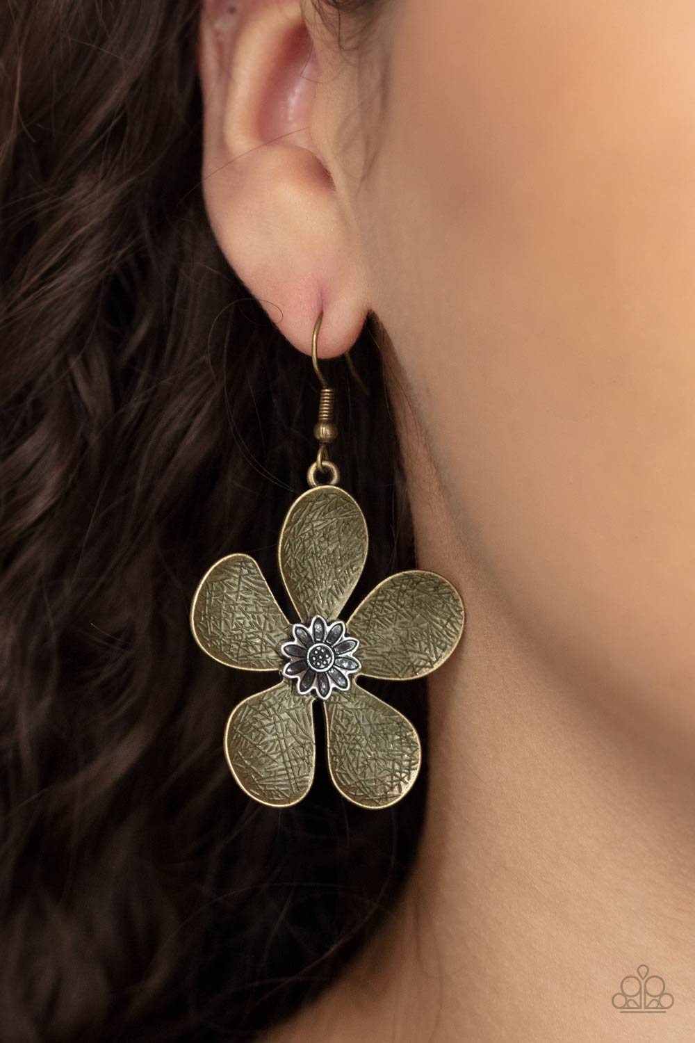 Fresh Florals - Brass Earrings - Princess Glam Shop