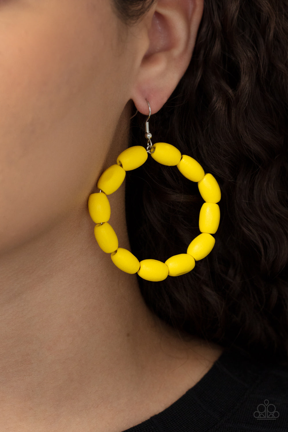 Living The WOOD Life - Yellow Earrings - Princess Glam Shop