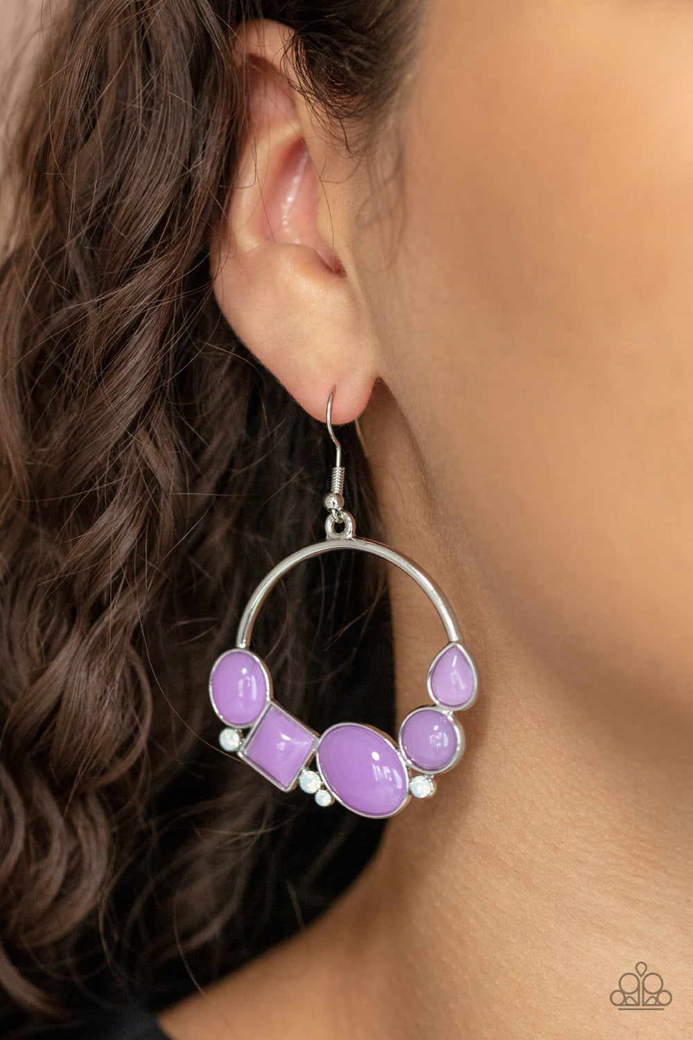 Beautifully Bubblicious - Purple Earrings - Princess Glam Shop