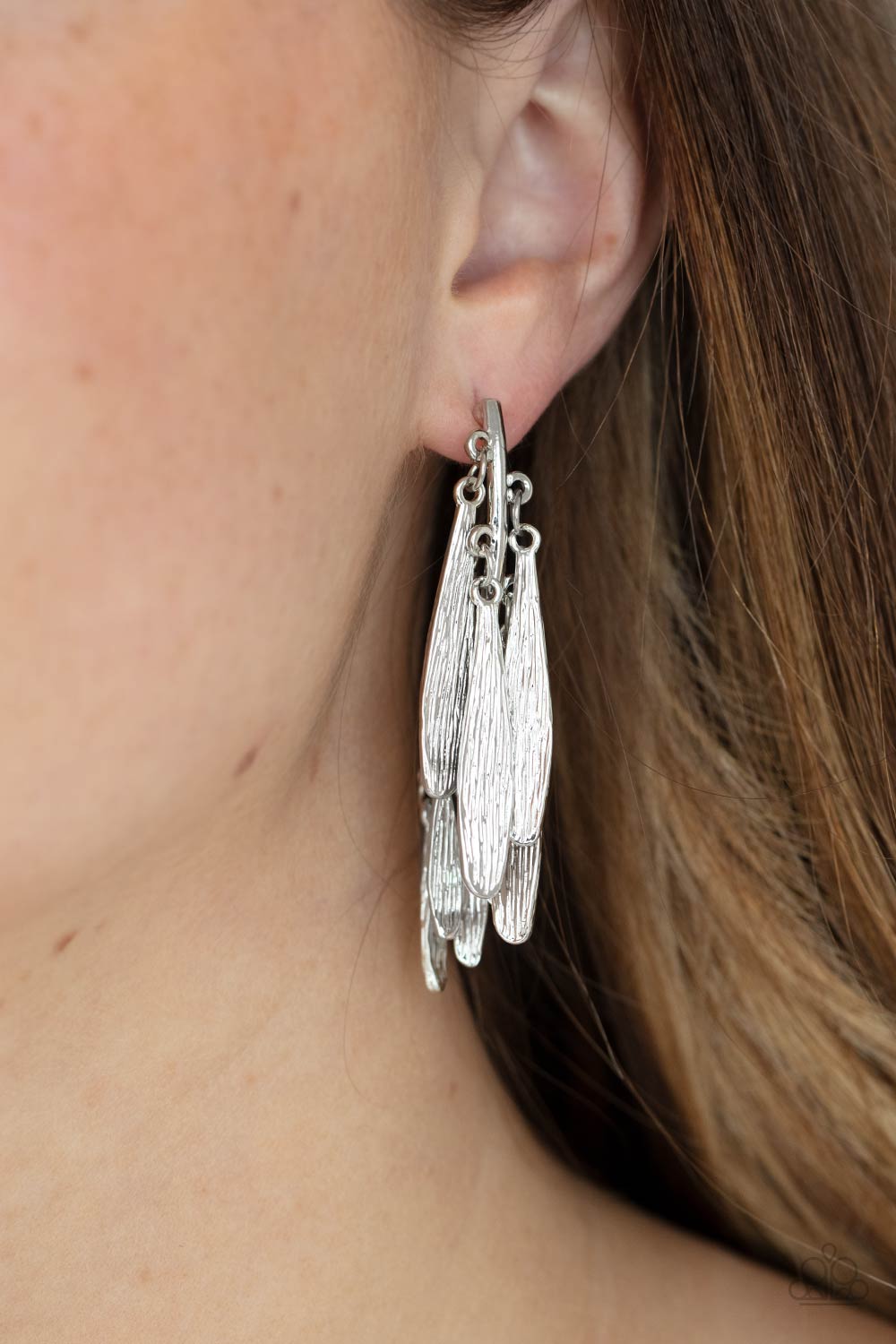 Pursuing The Plumes - Silver Earrings - Princess Glam Shop