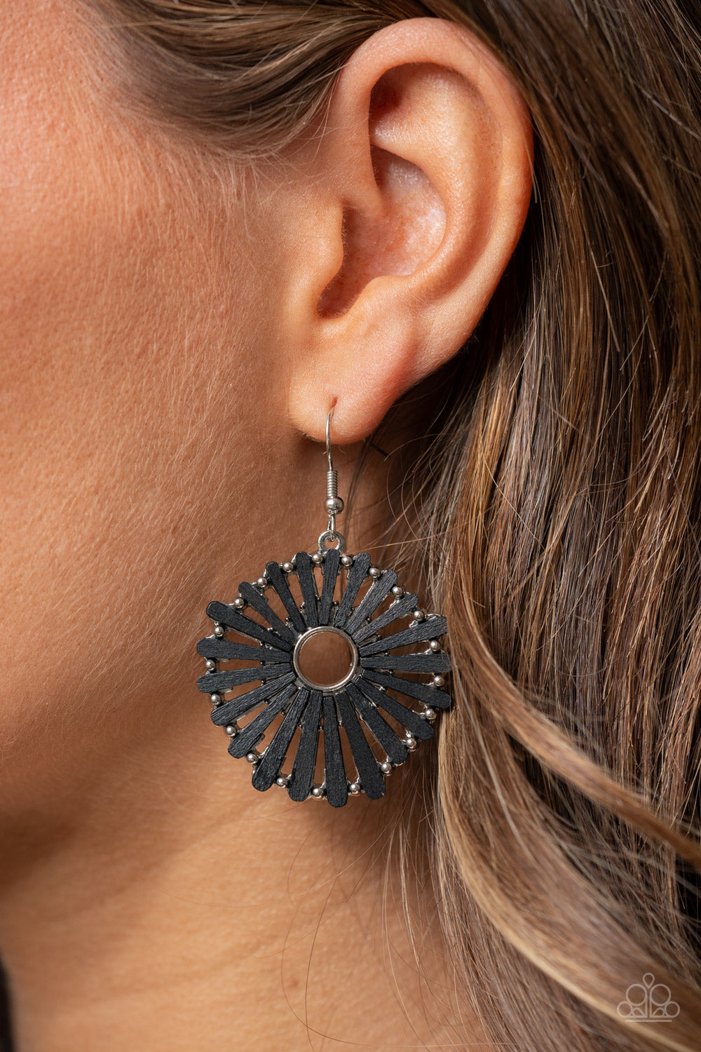 SPOKE Too Soon - Black Wood Earrings - Princess Glam Shop