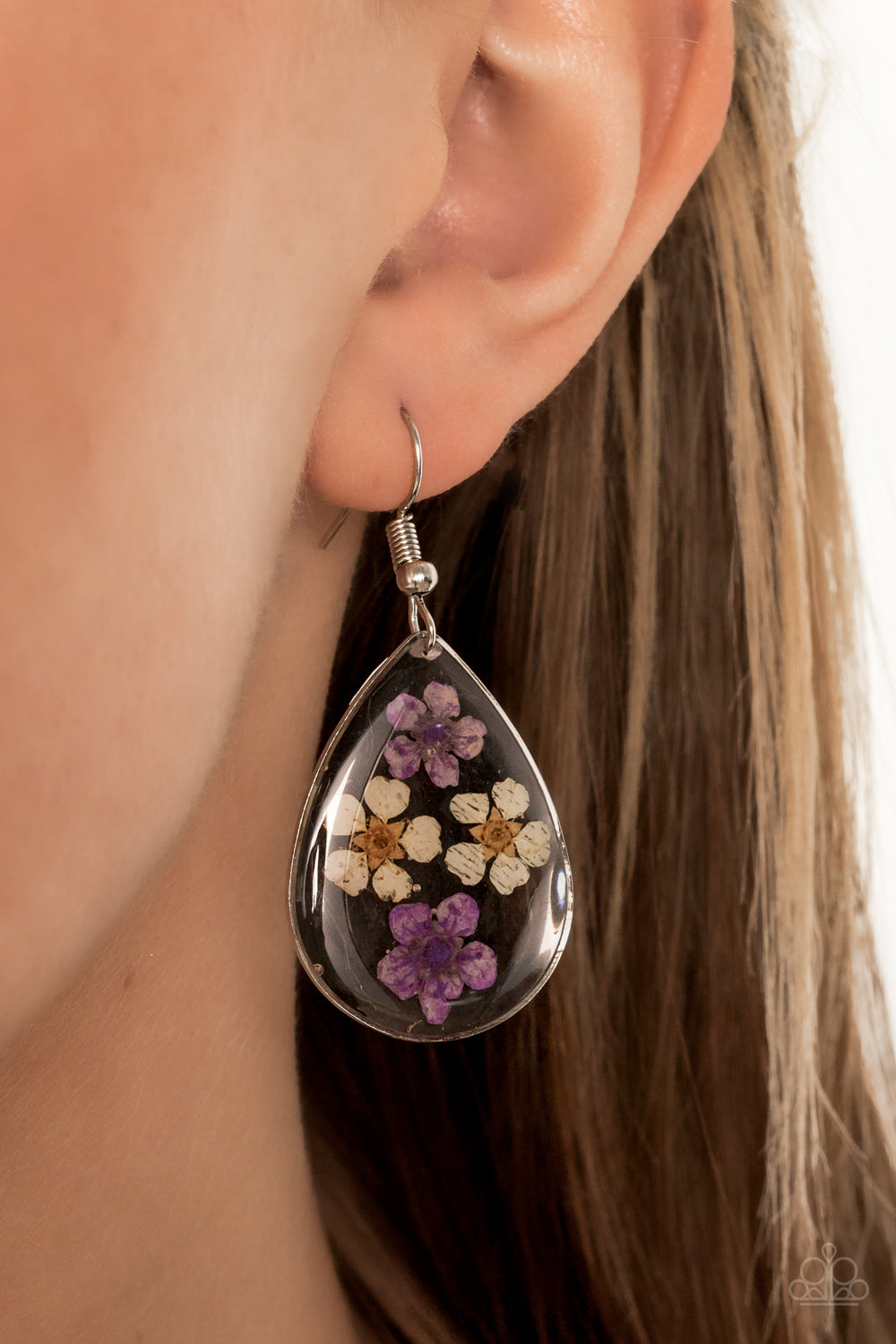 Perennial Prairie - Multi - Purple & Yellow Flower Earrings - Princess Glam Shop