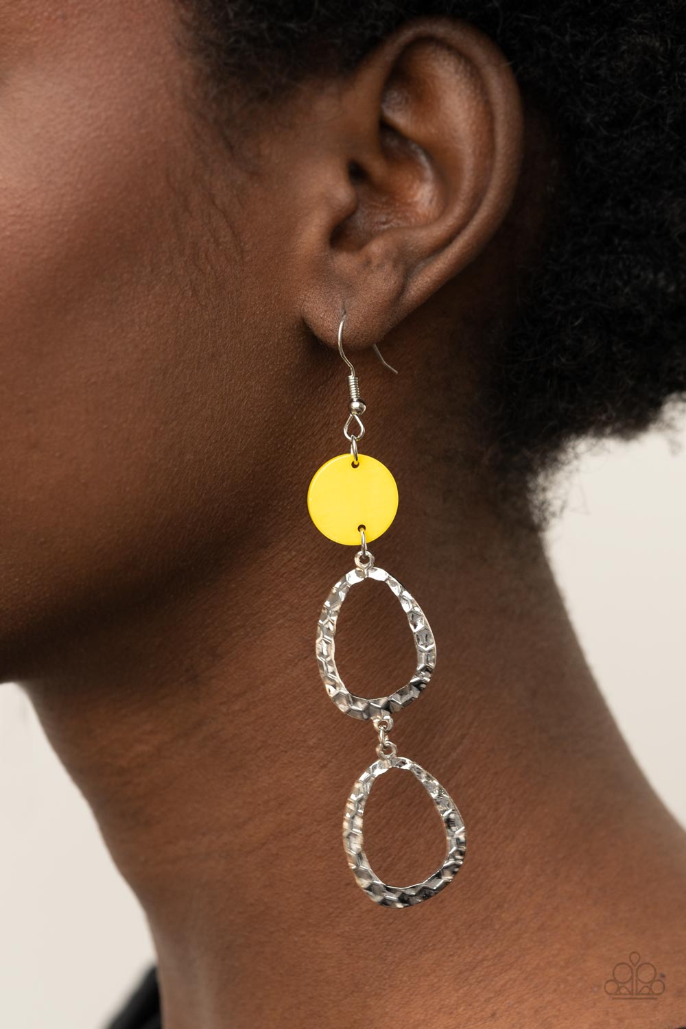 Surfside Shimmer - Yellow Earrings - Princess Glam Shop