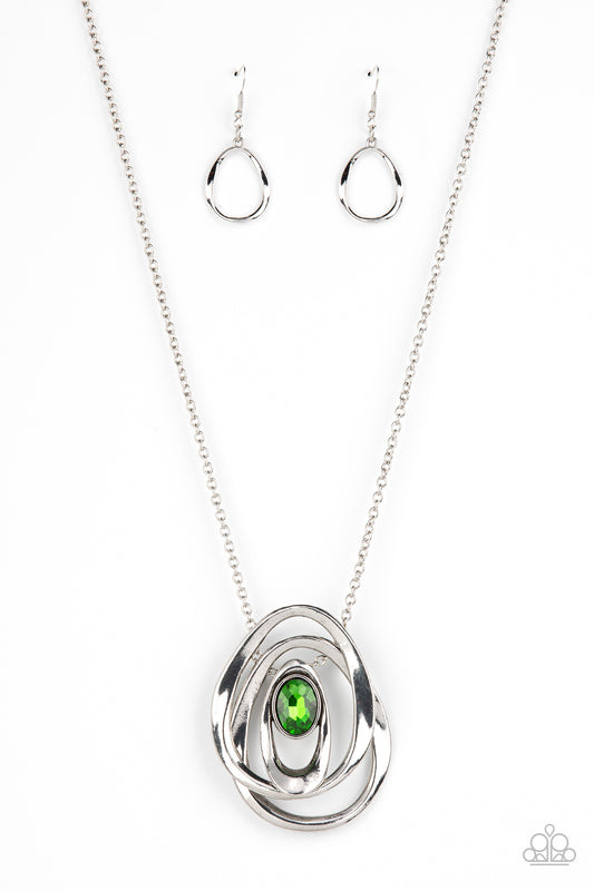 Luminous Labyrinth - Green Necklace Set - Princess Glam Shop