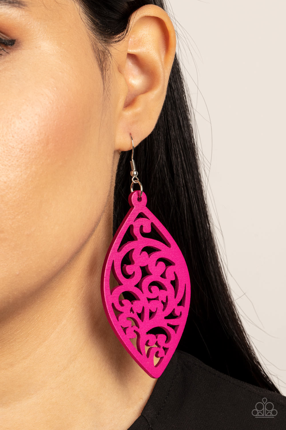 Coral Garden - Pink Wood Earrings - Princess Glam Shop