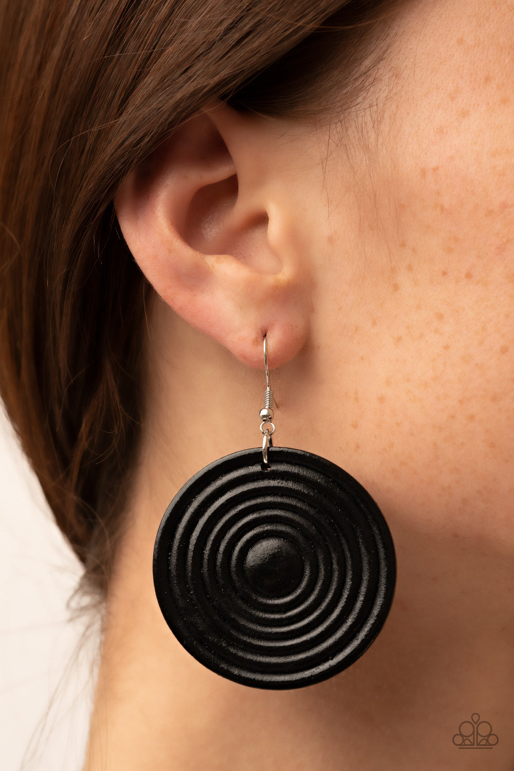 Caribbean Cymbal - Black Wood Earrings - Princess Glam Shop