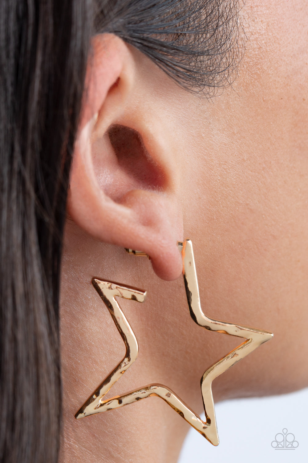All-Star Attitude - Gold Hoop Earrings - Princess Glam Shop