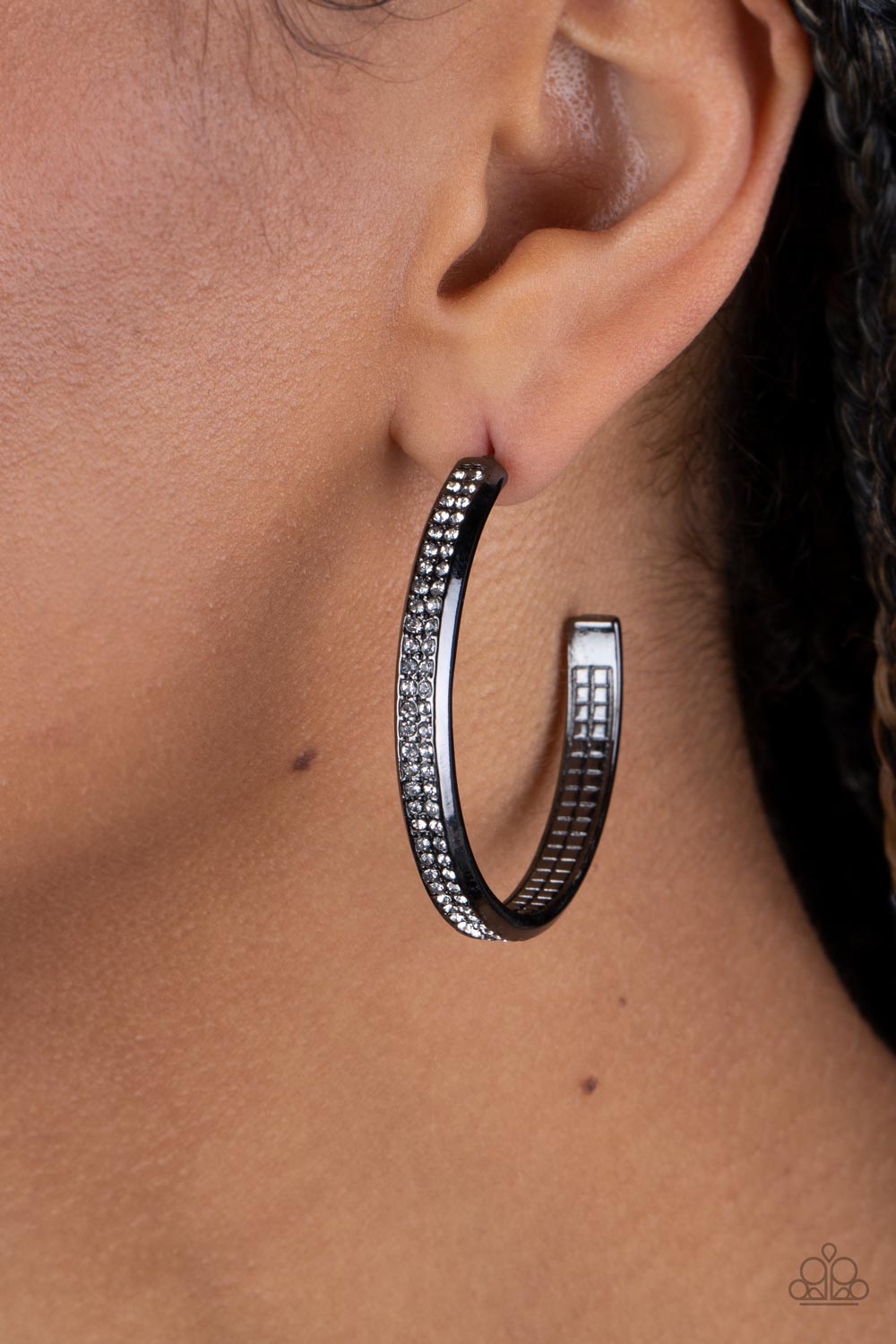 Flash Freeze - Black Hoop Earrings