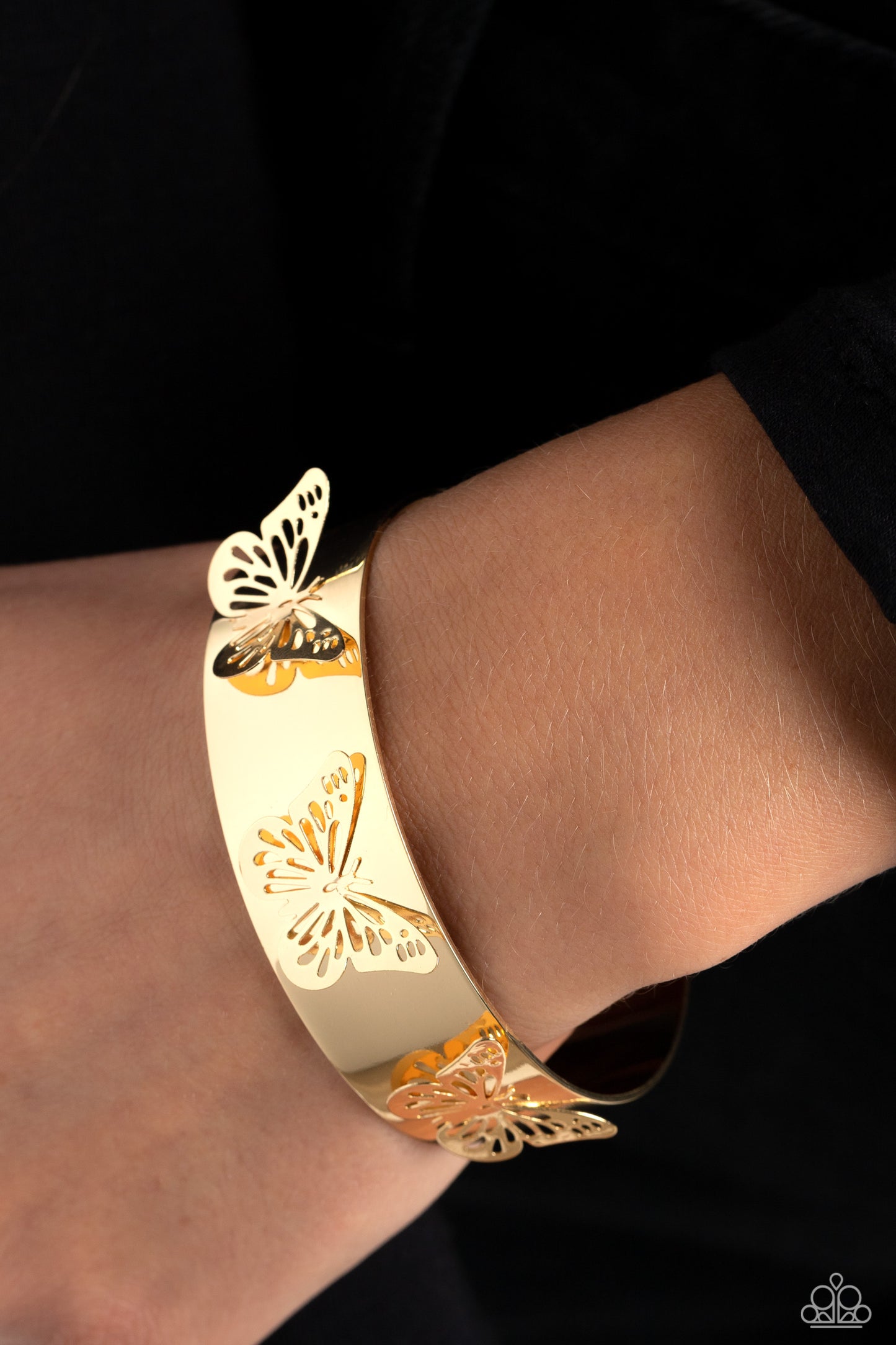Magical Mariposas - Gold Butterfly Cuff Bracelet - Princess Glam Shop