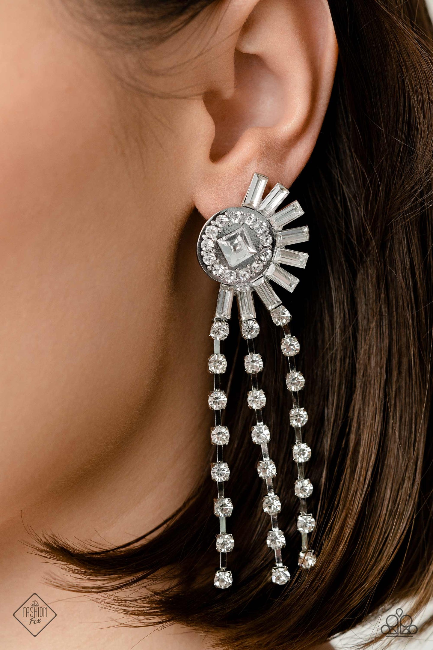 Torrential Twinkle - White Earrings May 2023 Fashion Fix