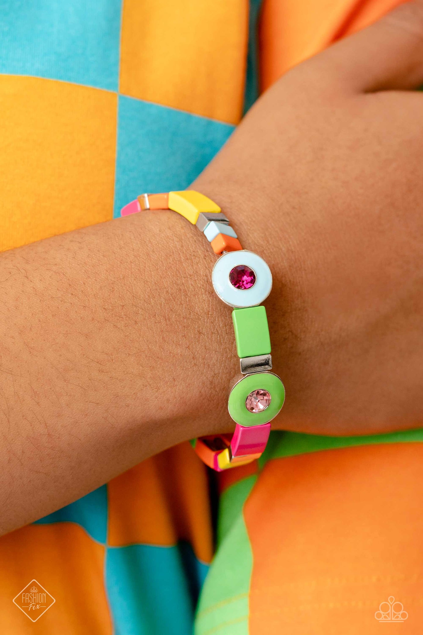 Colorblock Cameo - Multi Bracelet May 2023 Fashion Fix