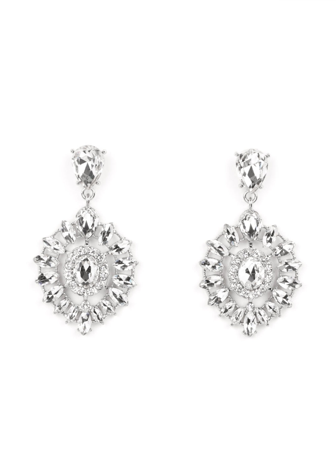 My Good LUXE Charm White Earrings August 2022 Life of the Party Exclusive - Princess Glam Shop