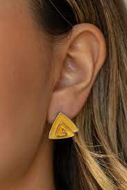 On Blast - Yellow Earrings - Princess Glam Shop
