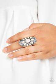 Stone Sunrise - White Ring - Princess Glam Shop