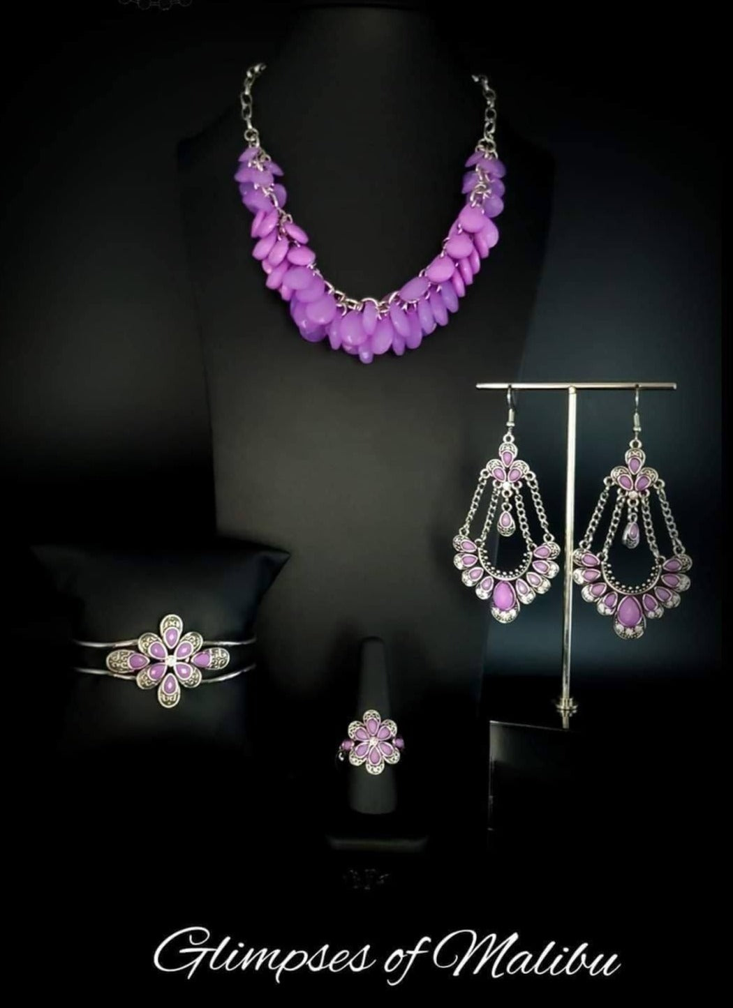 Paparazzi Colorfully Clustered - Glimpses of Malibu Trend Blend Fashion Fix July 2020 - Purple - Princess Glam Shop