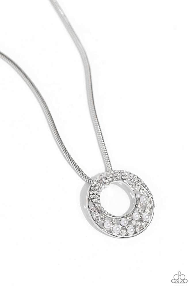 Scintillating Spiral - White Exclusive Necklace Set