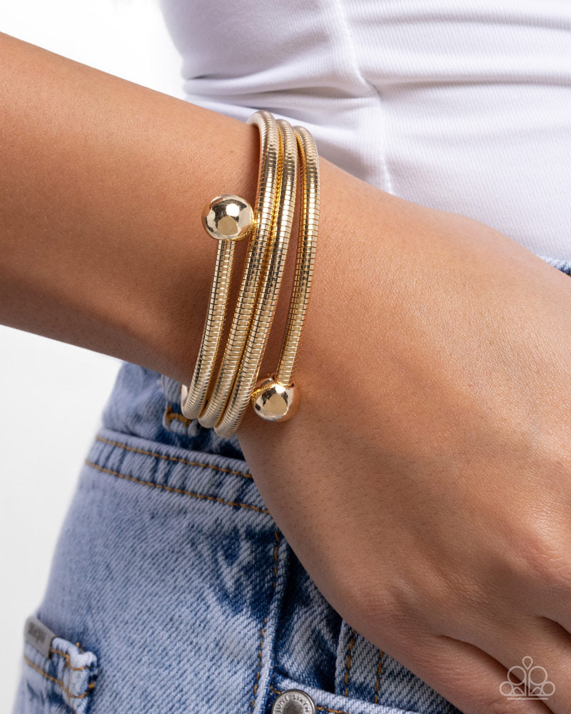 Calmly Coiled - Gold Bracelet