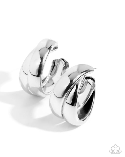 Restless Radiance - Silver Hoop Earrings