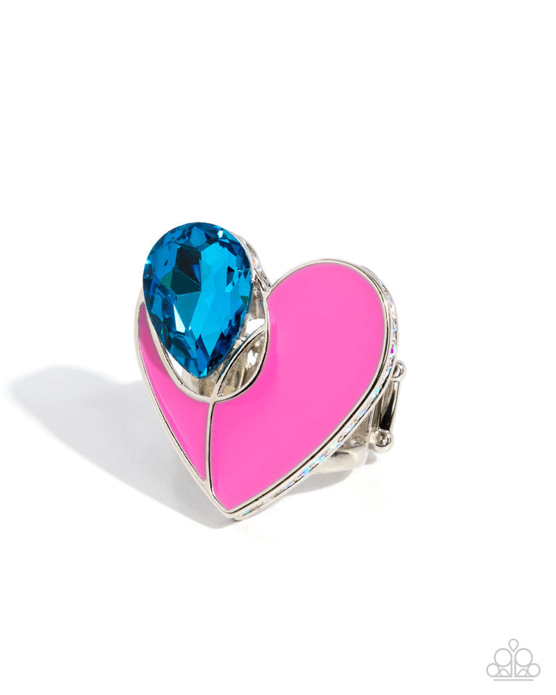 Heartfelt Hello - Multi PInk & Blue Ring