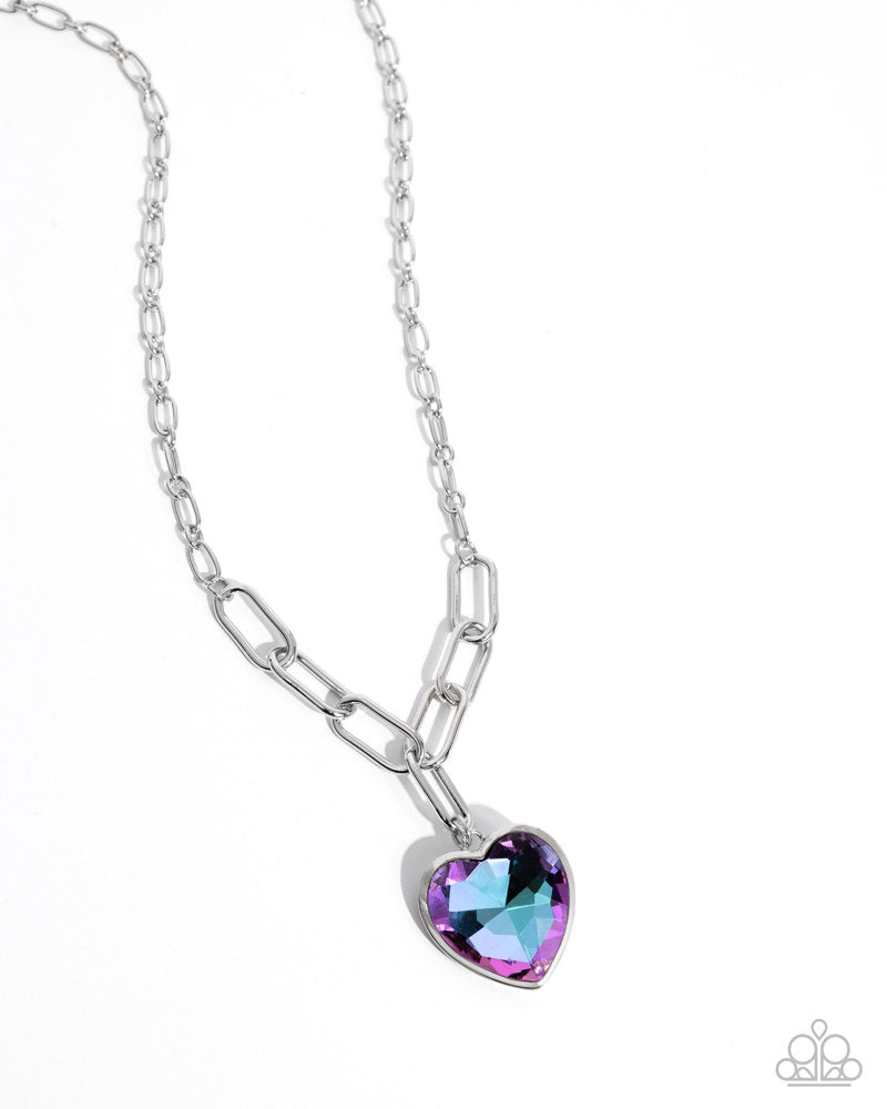 HAUTE Heart - Purple Necklace Set