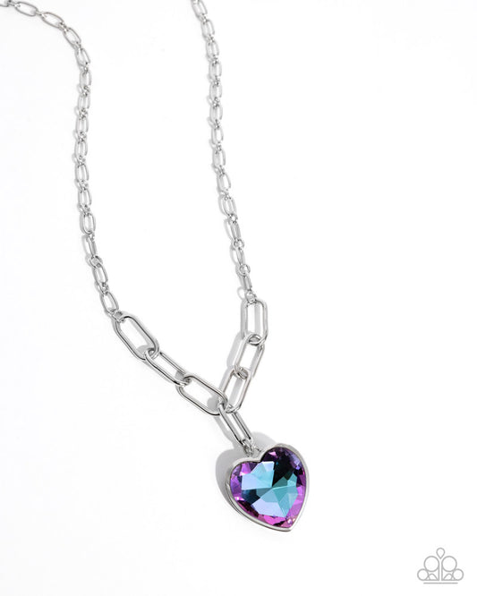 HAUTE Heart - Purple Necklace Set