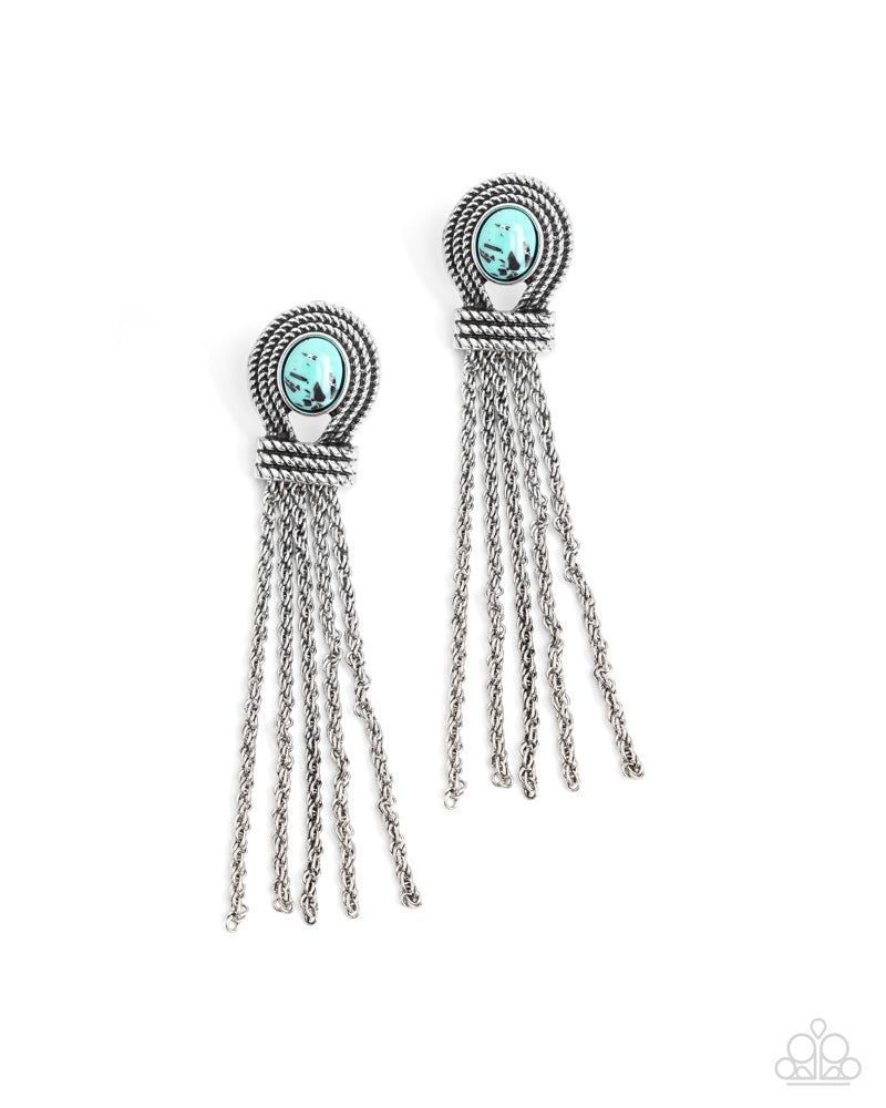 Santa Fe Spell - Green Stone Earrings