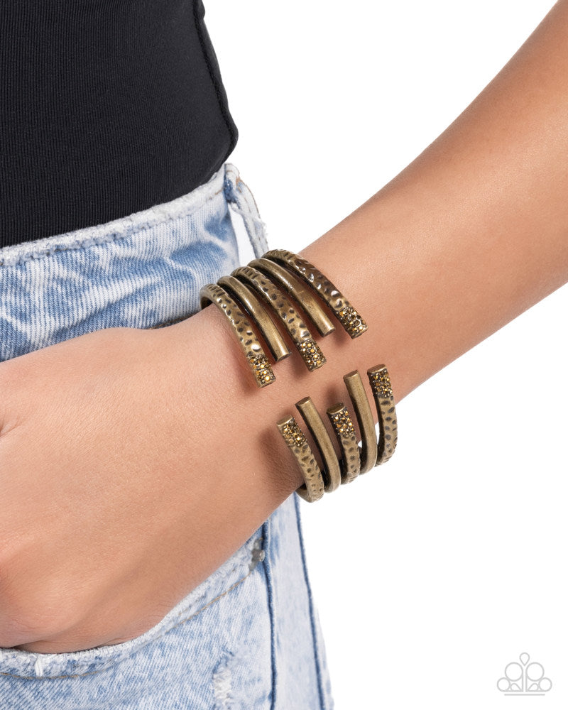 Working Wraparound - Brass Bracelet