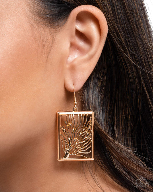 Textured Trial - Gold Earrings