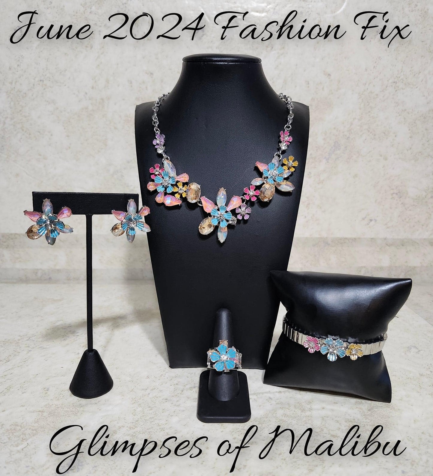 Glimpses of Malibu - Multi Pink & Blue Complete Trend Blend June 2024 Fashion Fix Exclusive Set