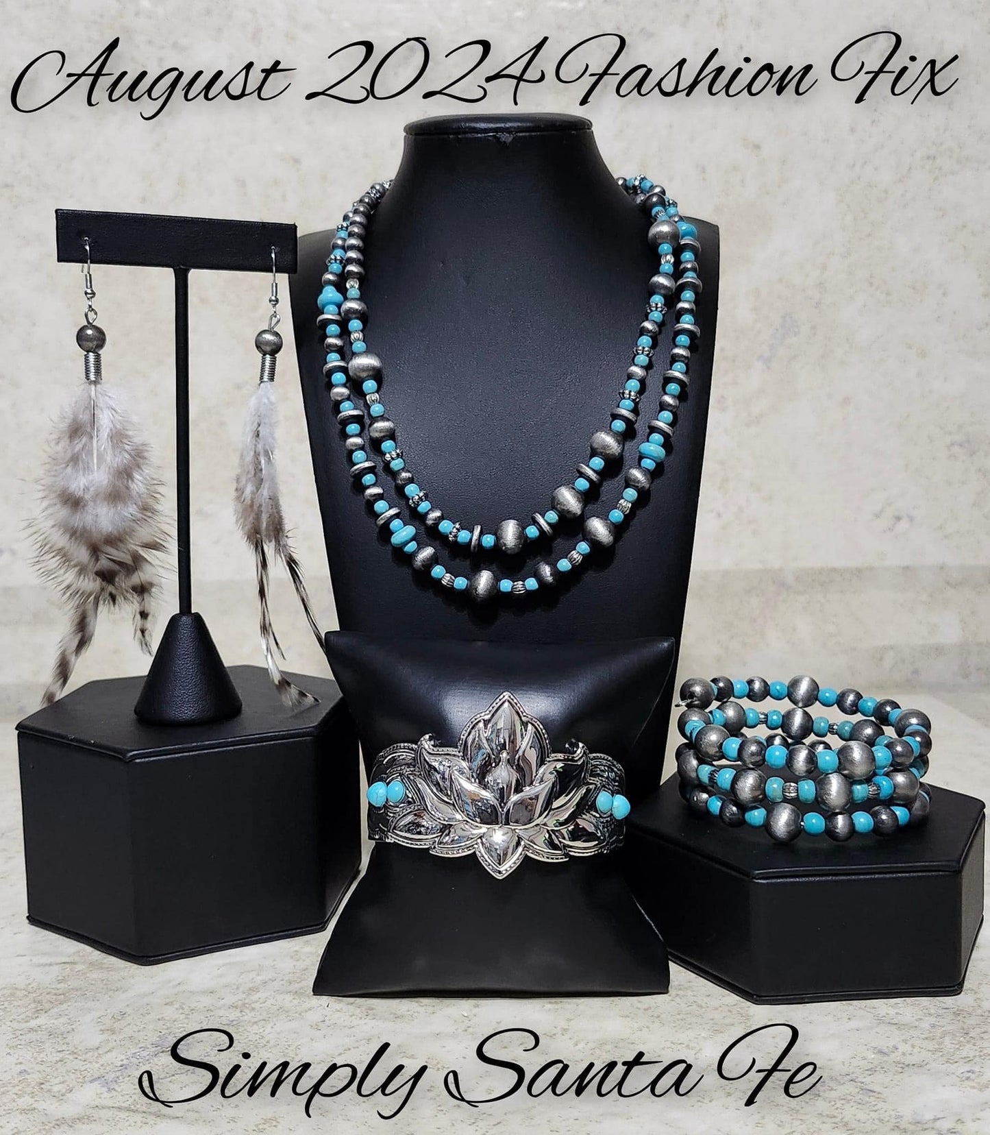 Simply Santa Fe - Blue Stone & Feather August 2024 Fashion Fix Complete Trend Blend Set