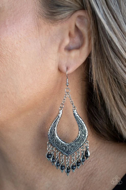 Sahara Fiesta  - Black Earrings